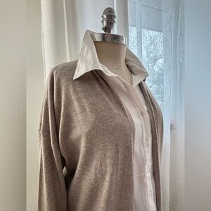 Cyrus Beige Cardigan, Generous XS, NWOT,